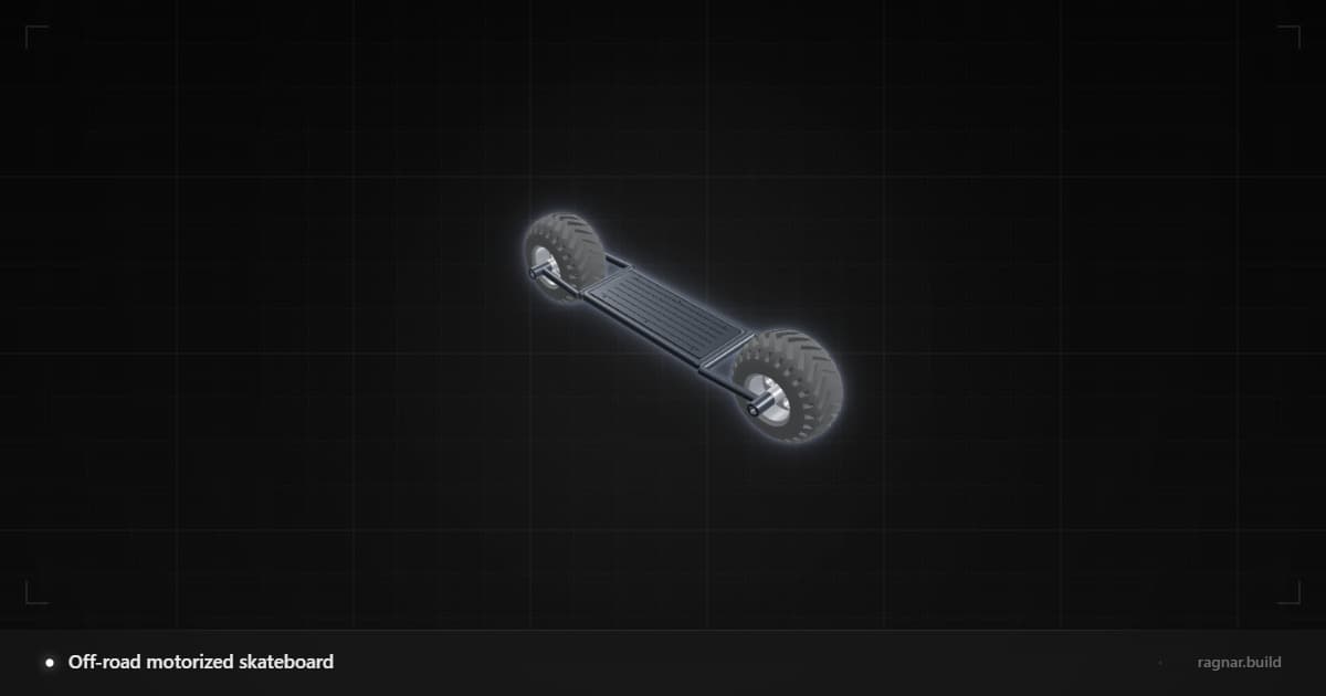 Off-road motorized skateboard