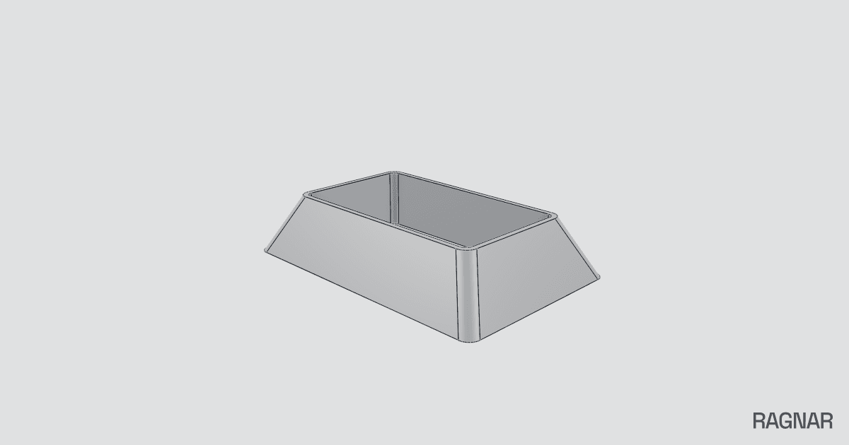Tapered rectangular block