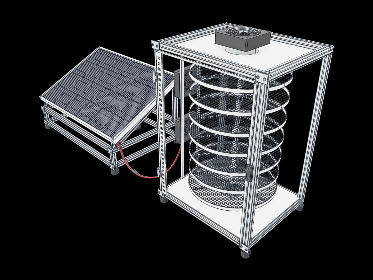 Solar Rotary-Tray Dryer