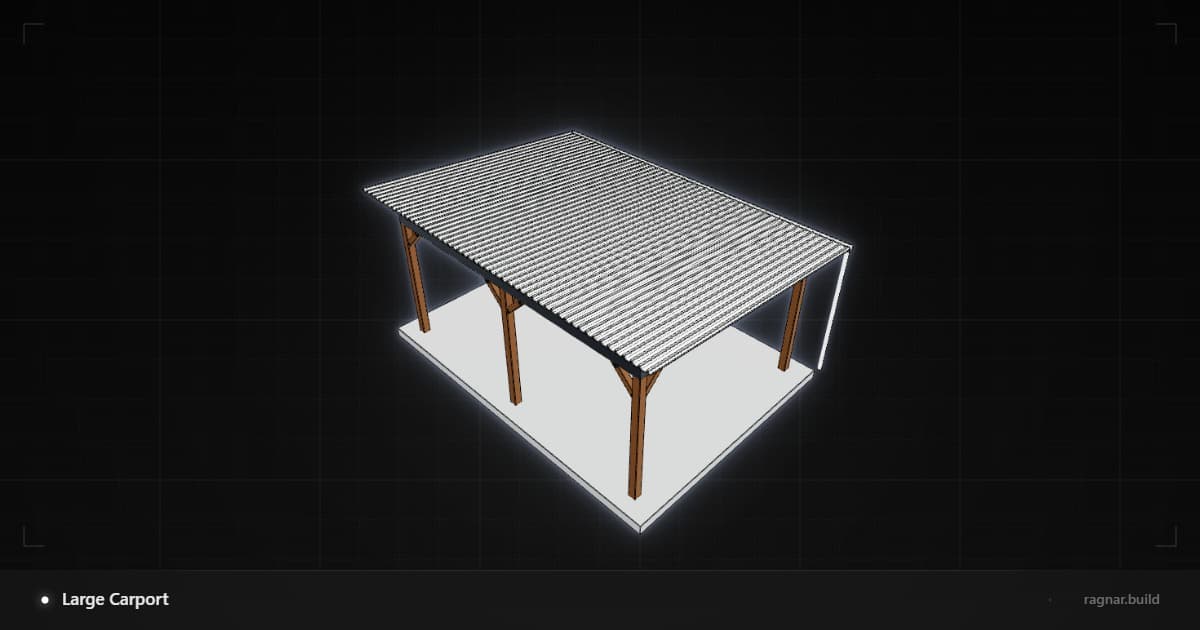 Wooden Carport Structure
