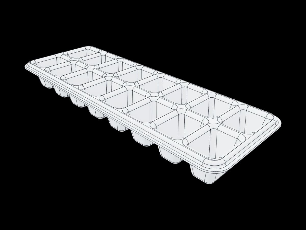 Micro 16-Cavity Formed Tray
