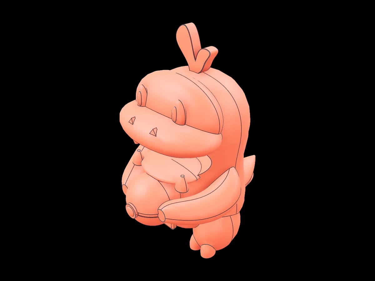 Fuecoco Holding Pokeball