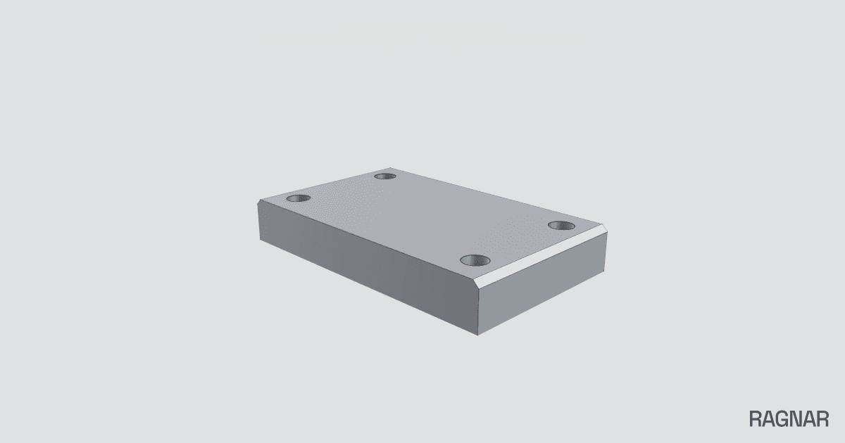 Chamfered Aluminum Block