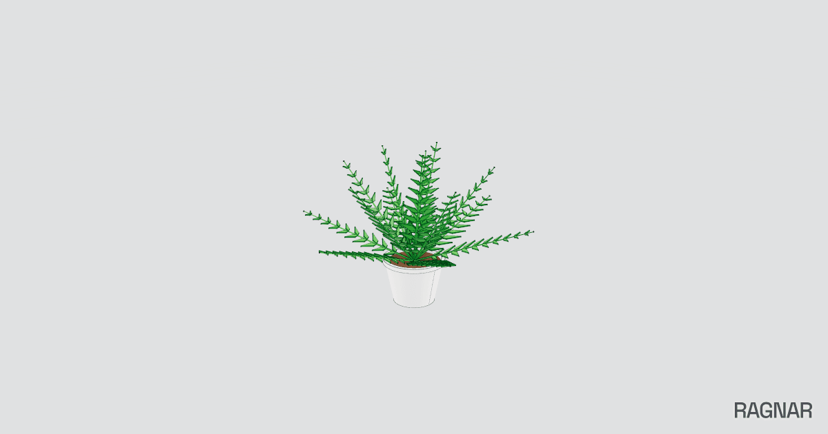 Stylized fern plant