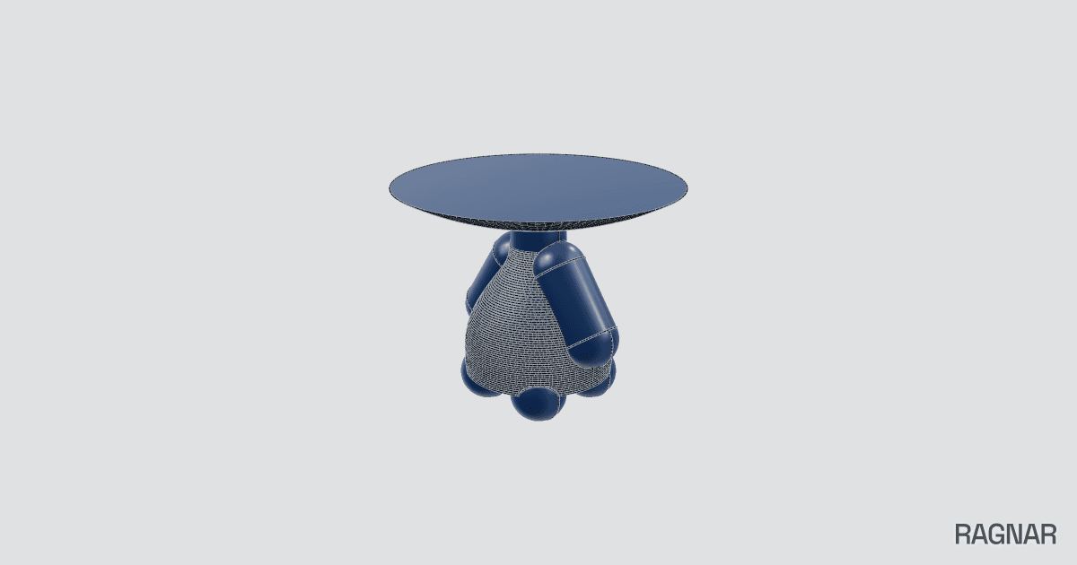 Curved Pedestal Table