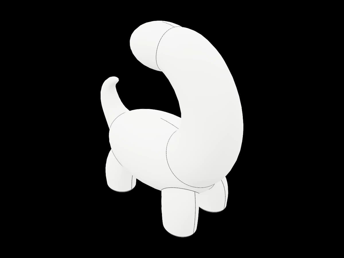 Curved-Neck Creature Sculpture