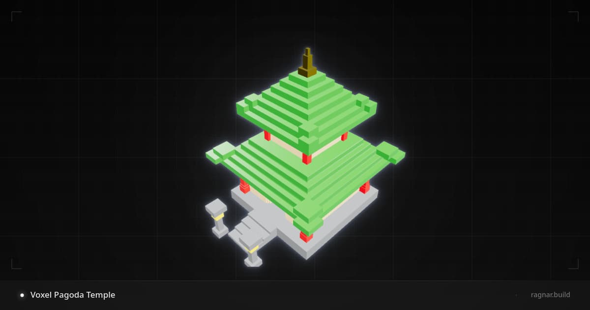 Voxel Pagoda Temple