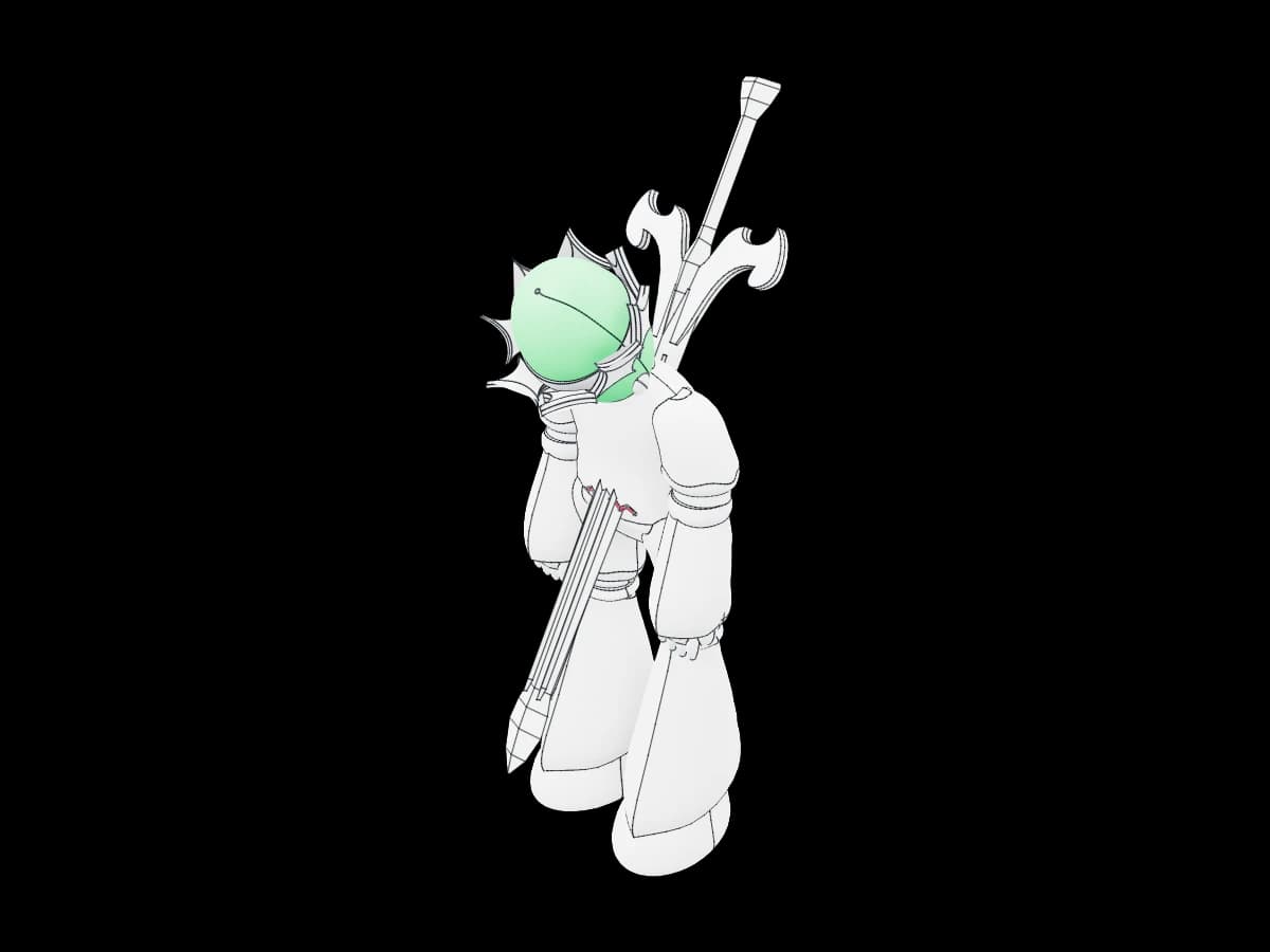 Bowed Knight Statue