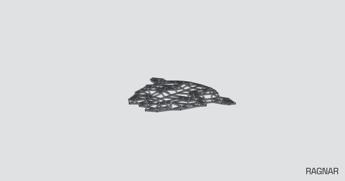 Geometric Bison Head