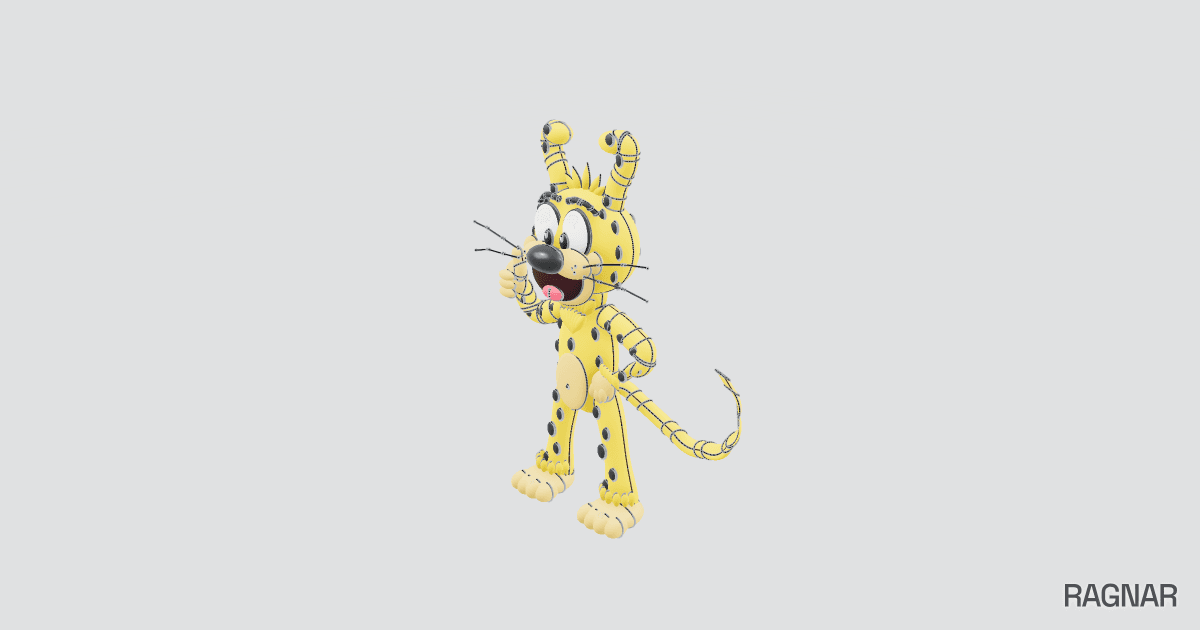 Spotted Mascot Character