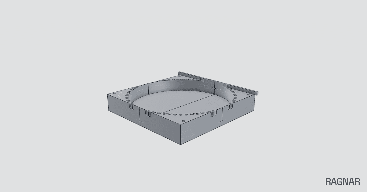 Round dough press