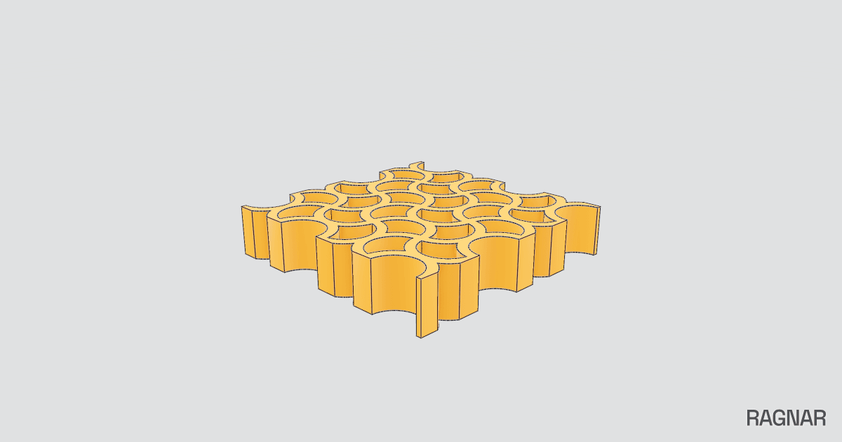 Bio-inspired square panel