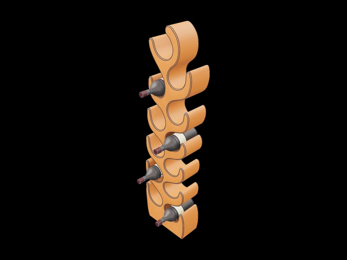Teak Totem Wine Rack