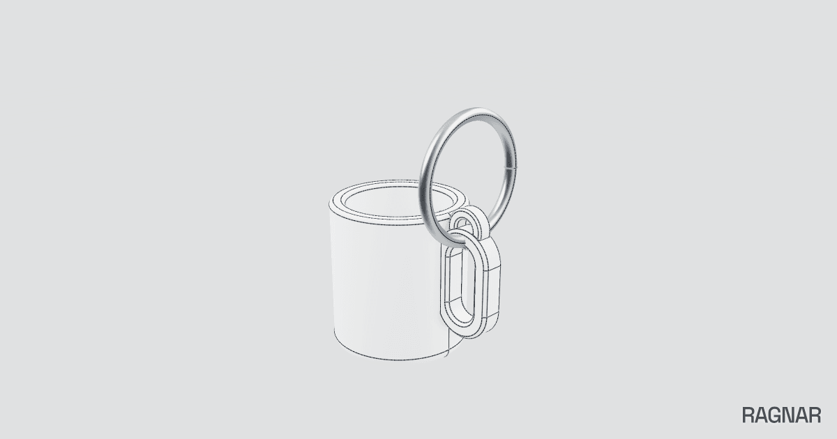 Coffee cup keychain