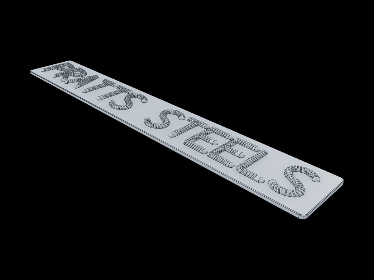 Welded Text Sign
