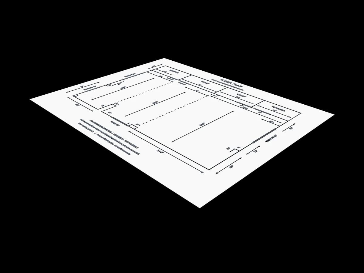 Hand-Drawn Floor Plan Trace