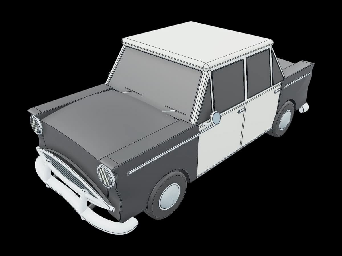 Realistic Cartoon Car