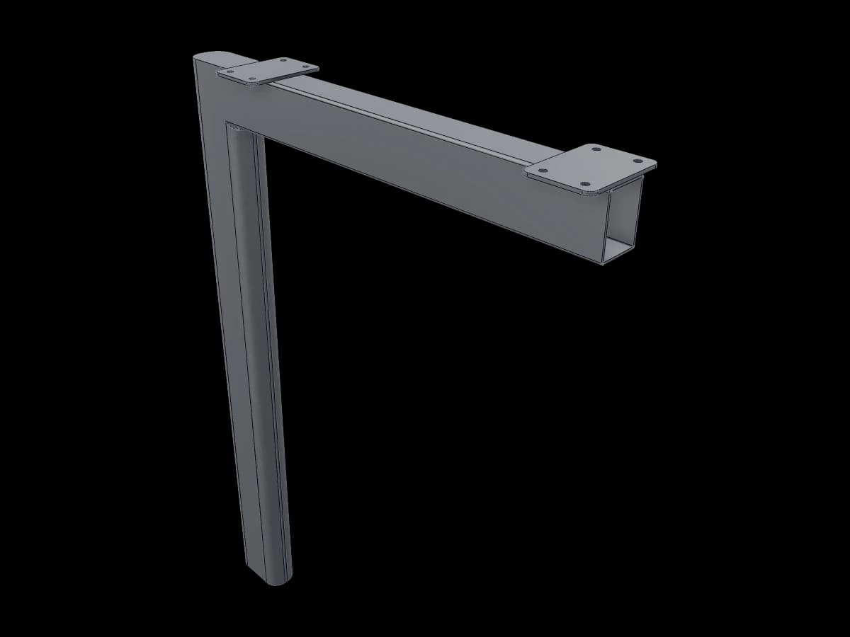 L-Shaped Modern Table Leg