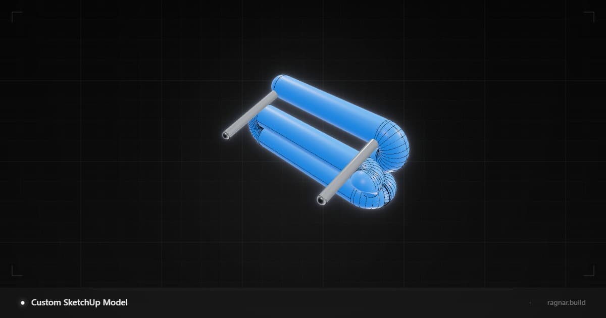 Tubular Blue Sofa
