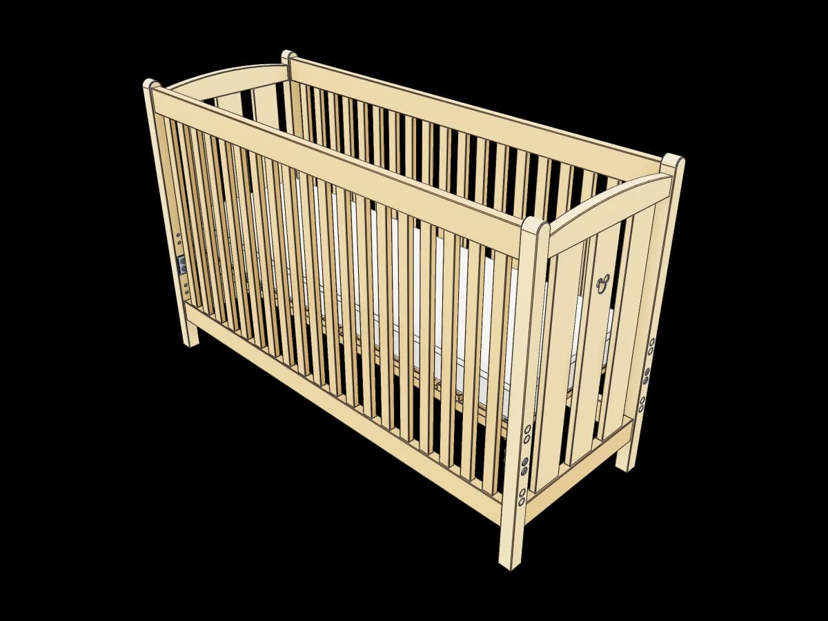 Wood Baby Bed