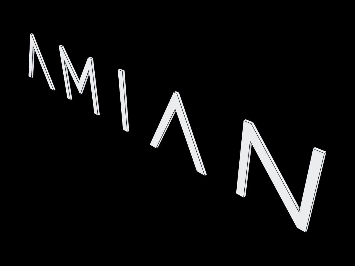 Lettrage Amian Inox