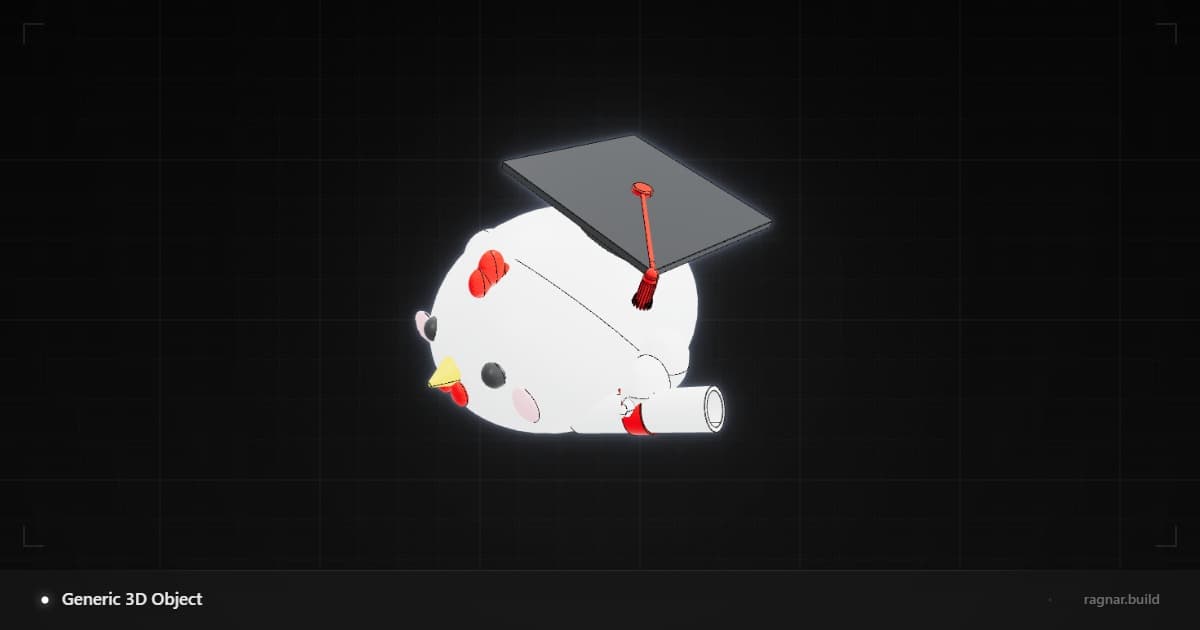 Graduation Chicken Figure