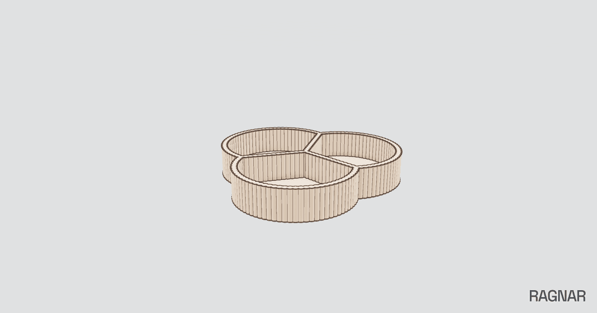Triple Lobe Scalloped Tray