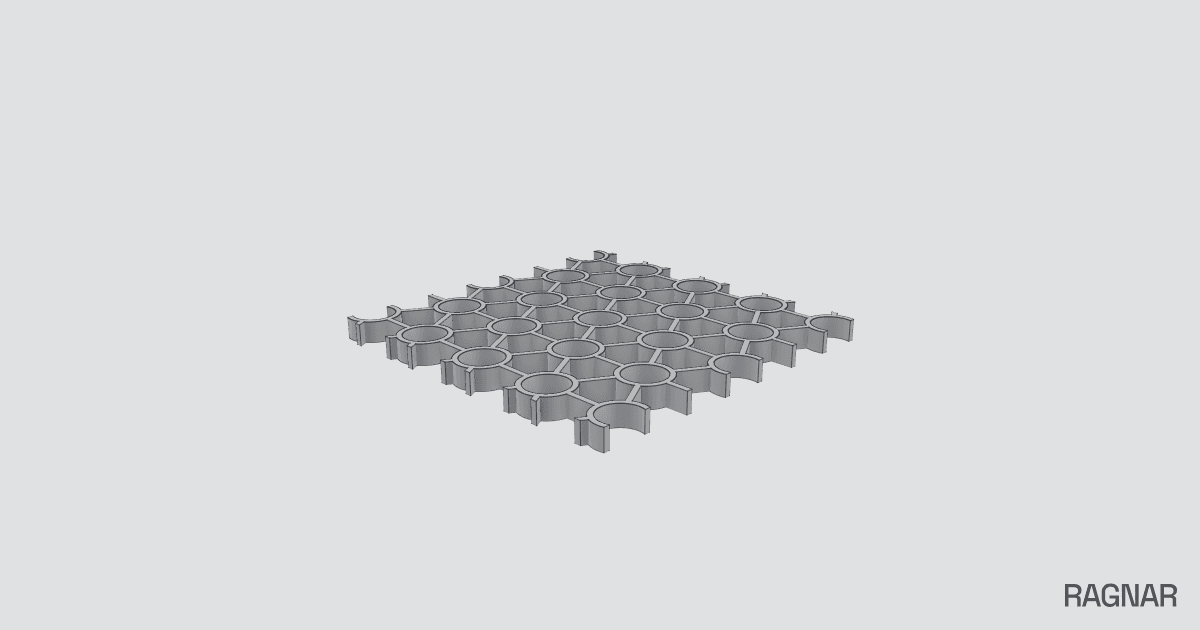 Honeycomb lattice plate
