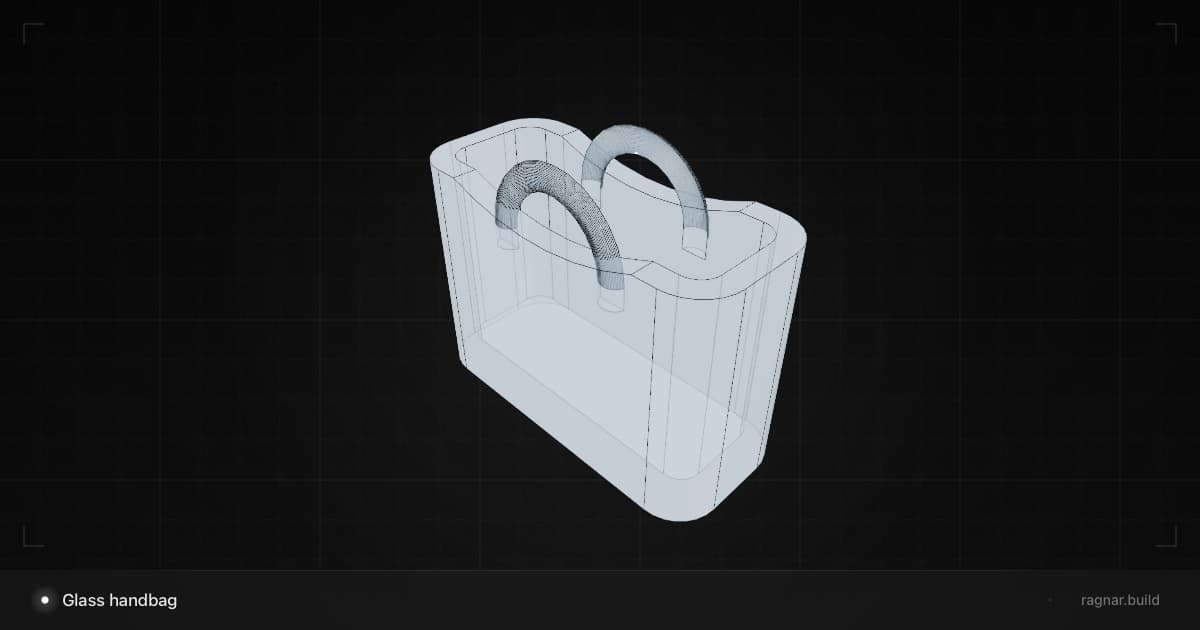 Glass Handbag Vase