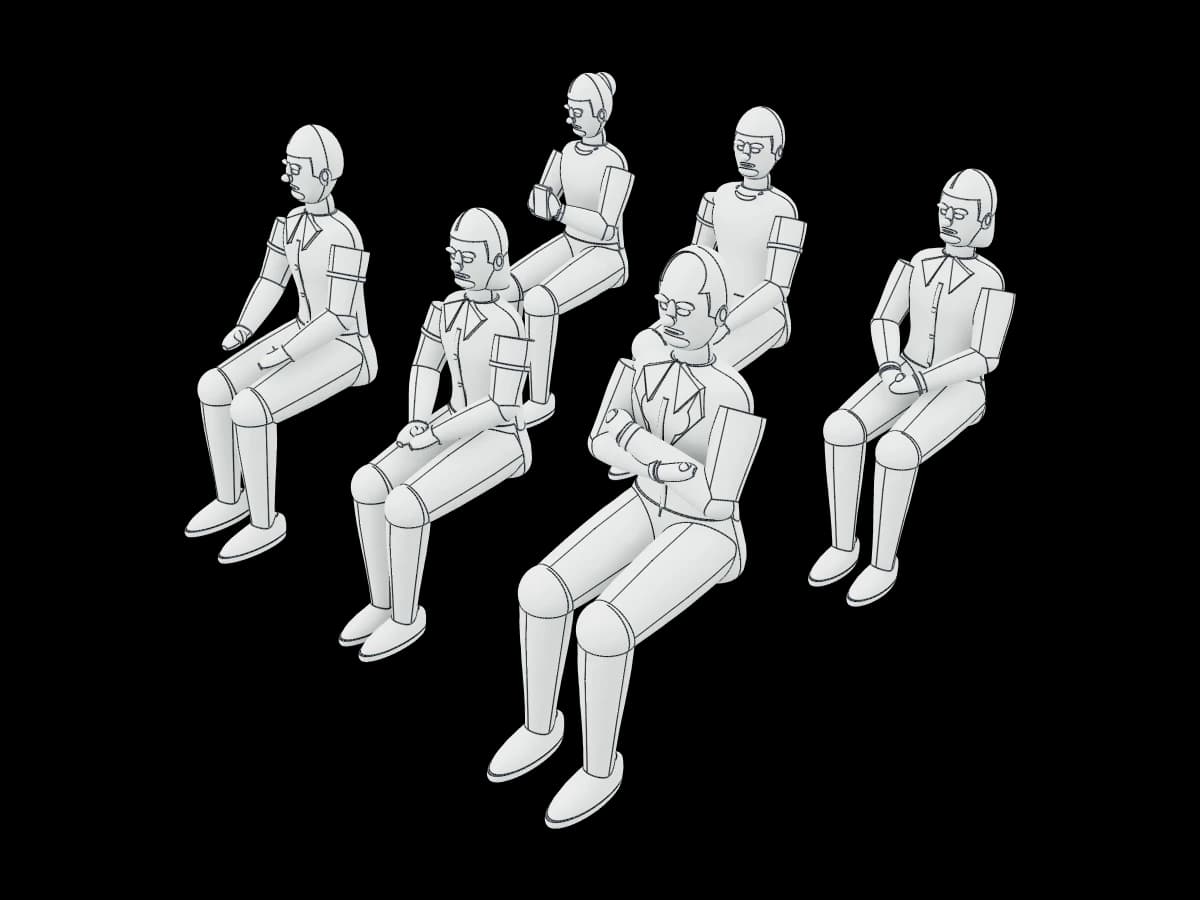Seated Scale Figures