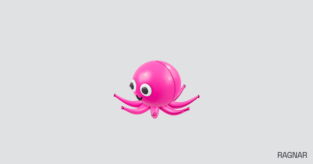 Cartoon baby octopus