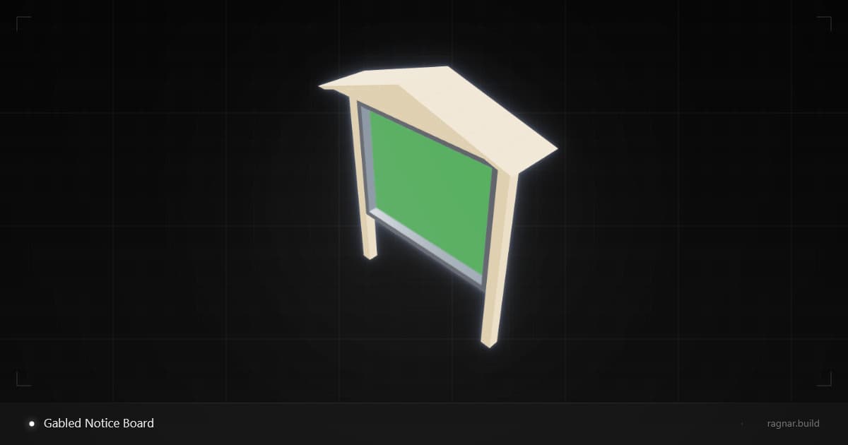 Gabled Notice Board
