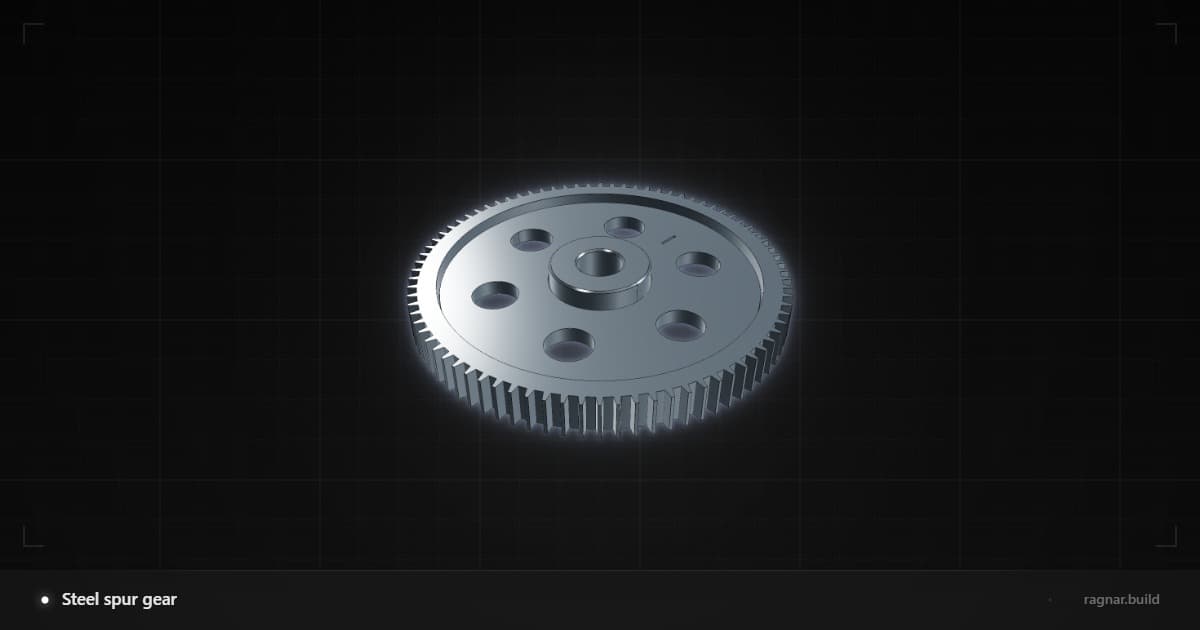 Steel spur gear