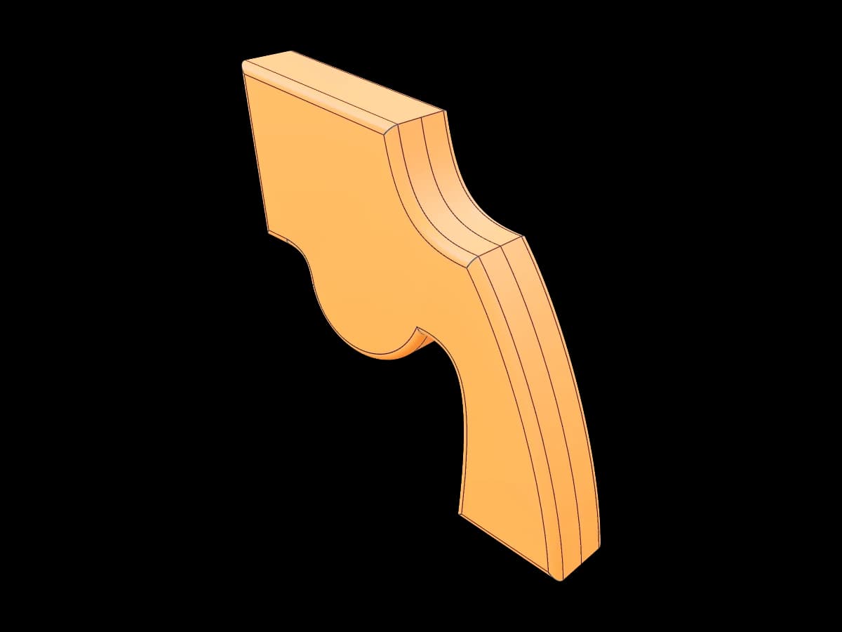 Stylized Pistol Silhouette