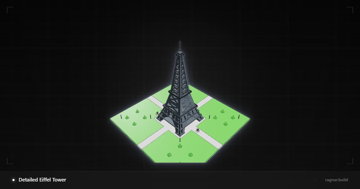 Eiffel Tower with Plaza