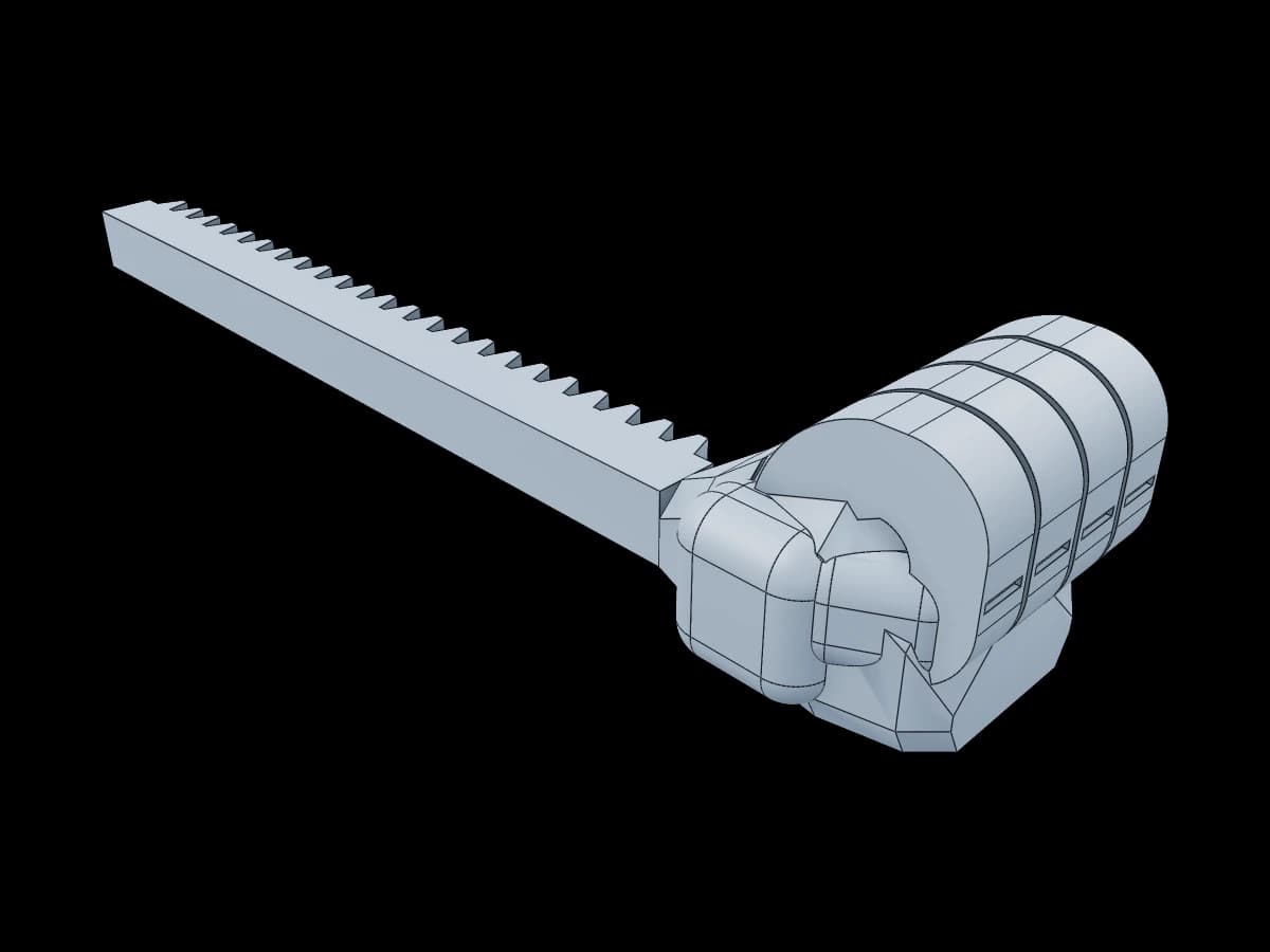 Robot Fist Gear Rack