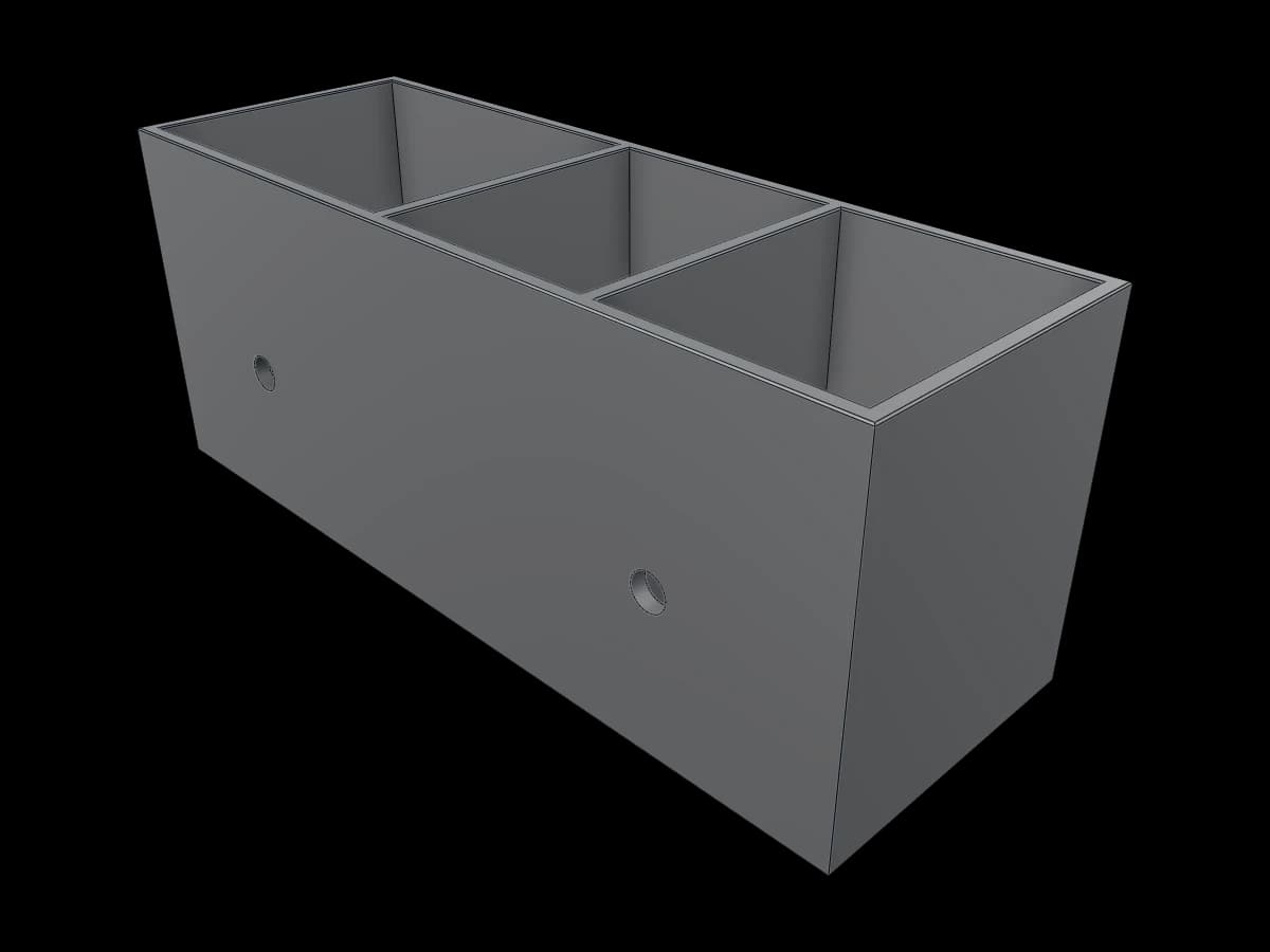 Three-Compartment Organizer Box
