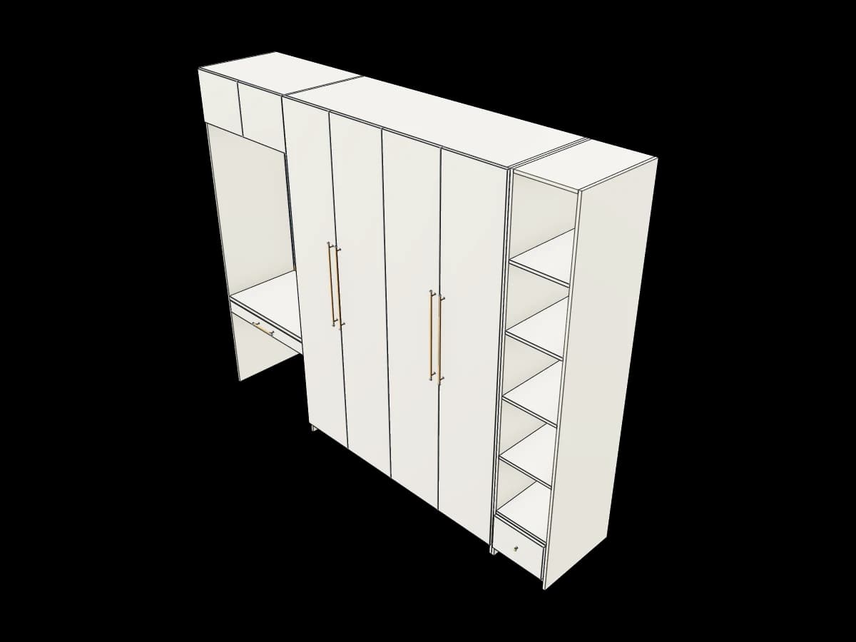 Wardrobe With Desktop