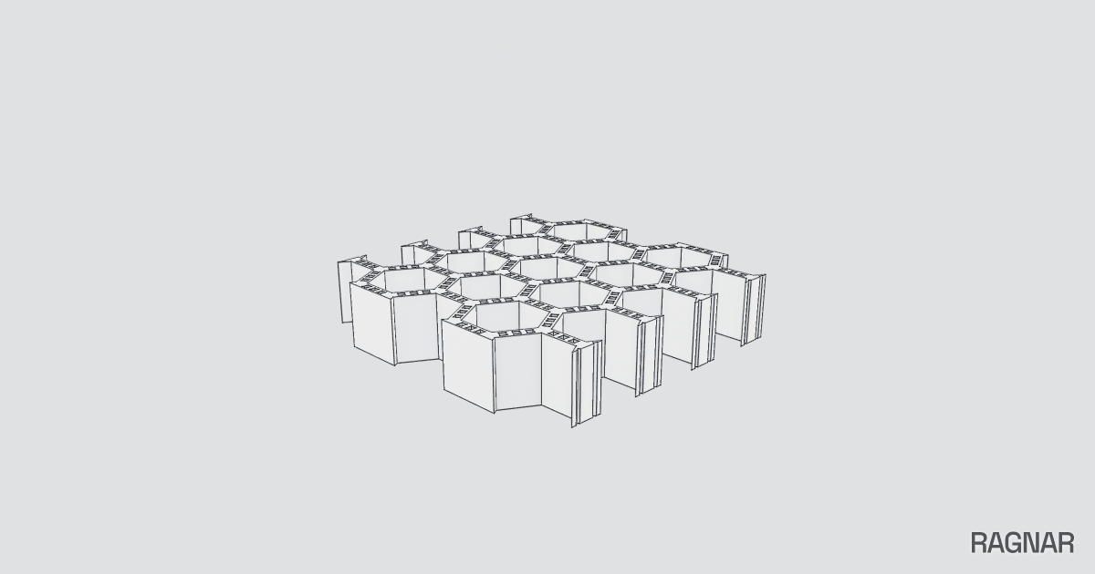 Bio-inspired square tile