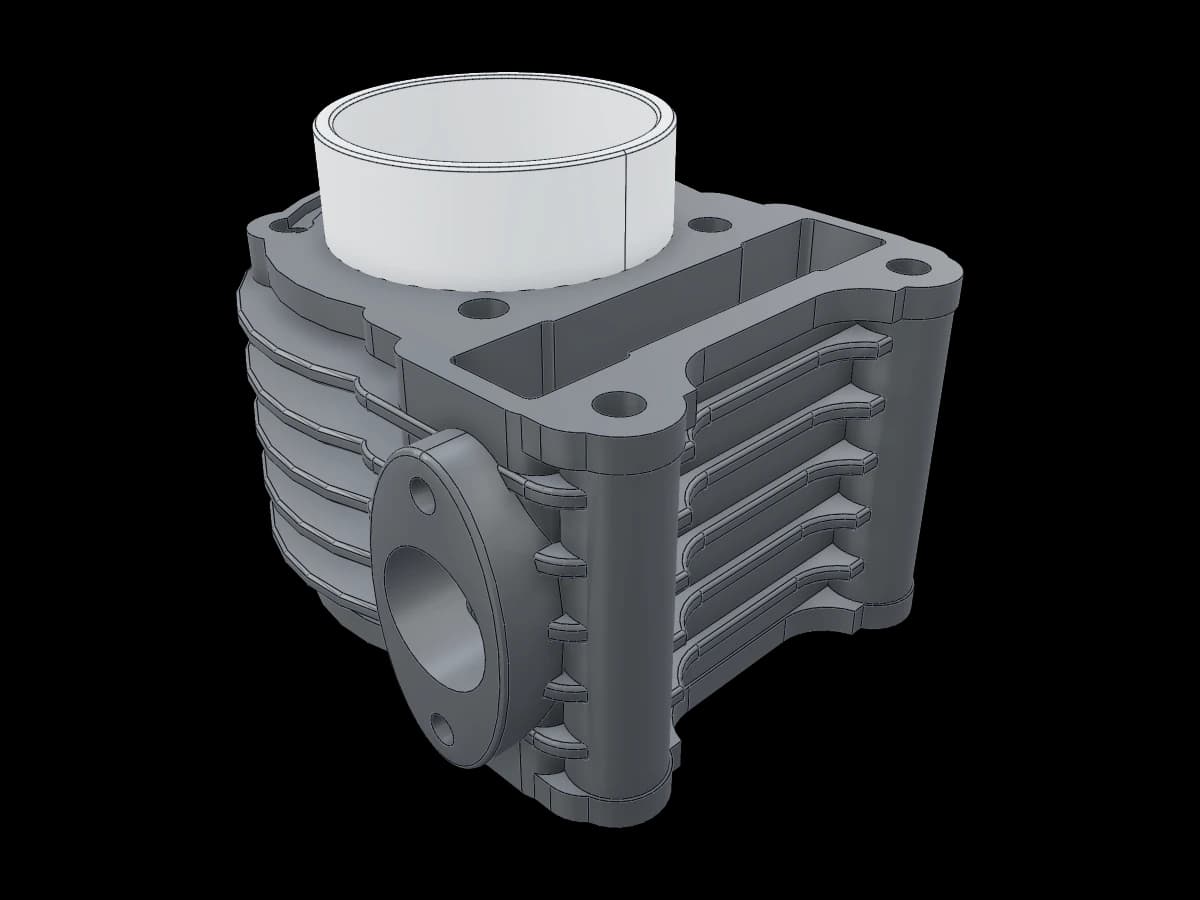50mm Finned Cylinder Barrel