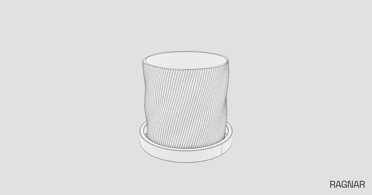 Swirled Flower Pot