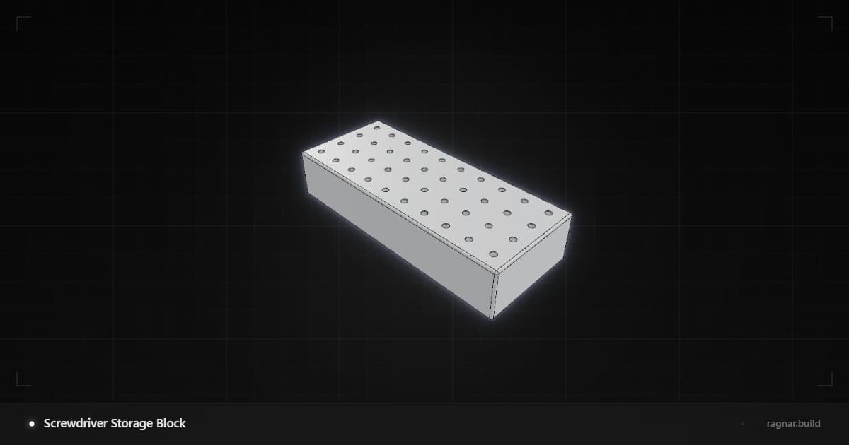 Screwdriver Storage Block