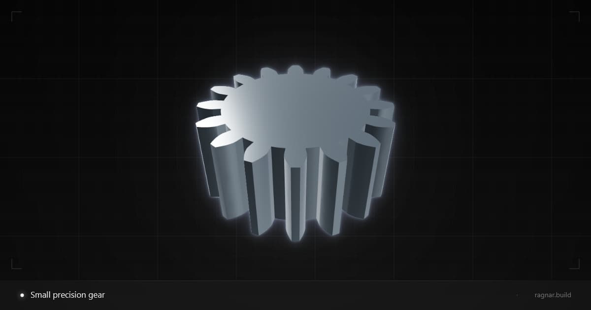 Small precision gear