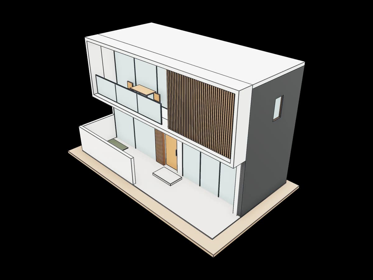 Modern Minimalist House Elevation