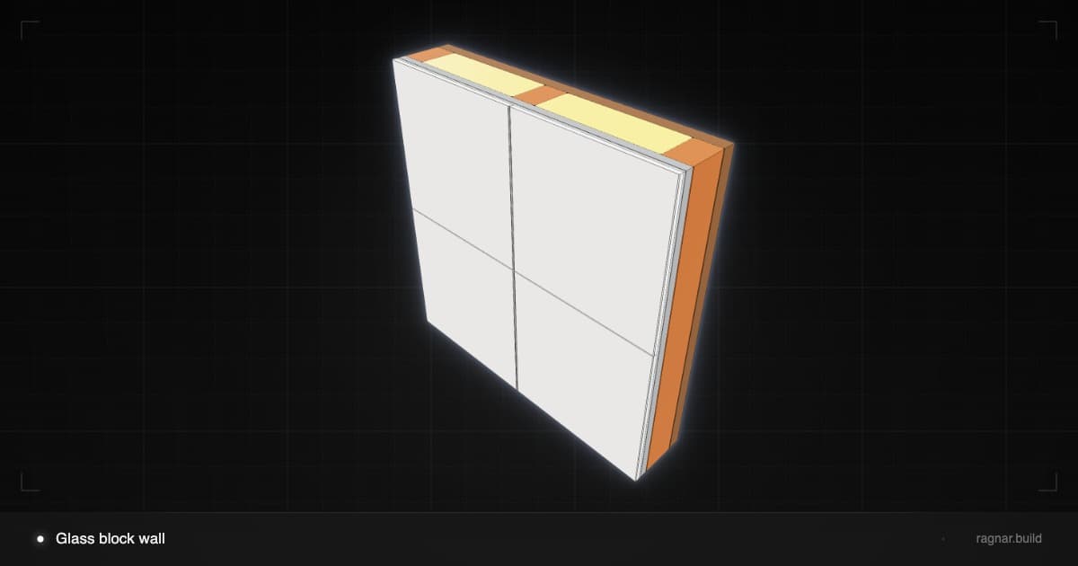 Glass block wall