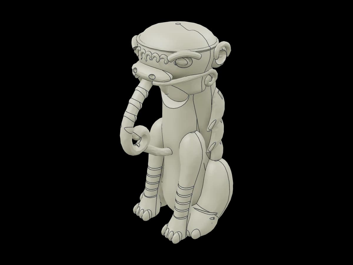 Seated Guardian Statue
