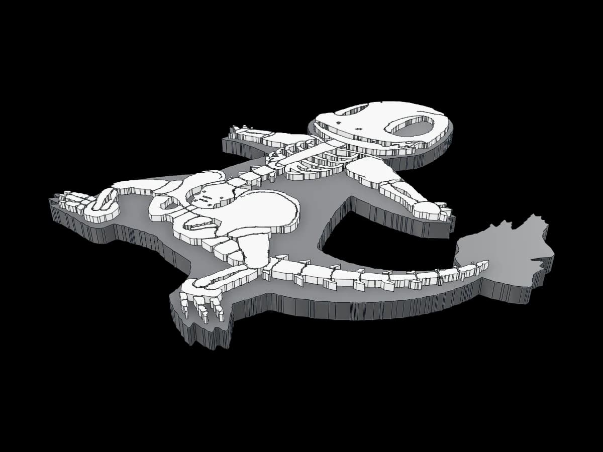 Charmander Skeleton Relief