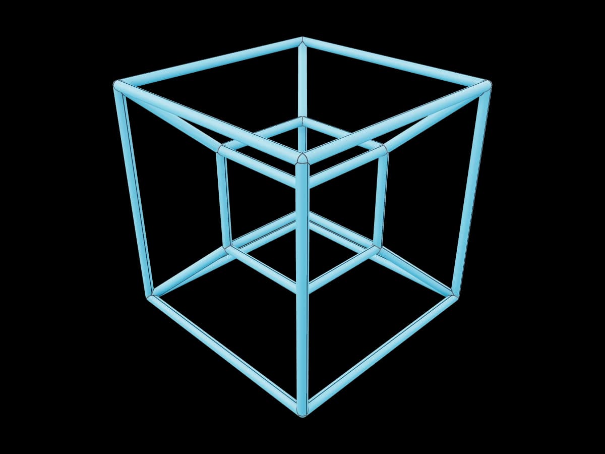 Four-dimensional cube