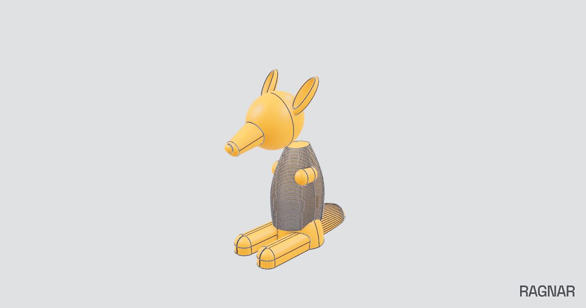 Toy kangaroo model