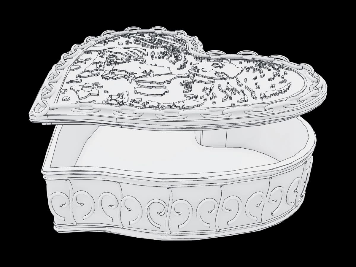 Luxury Heart Jewelry Box